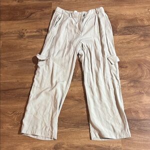 Forever 21 Cream Boot Cut Pants